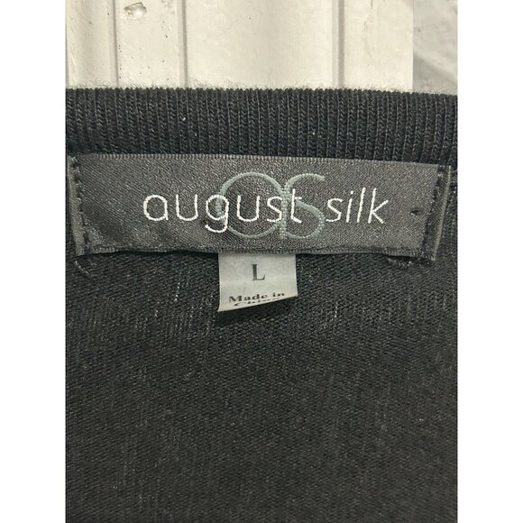 August Silk Black Lace Whimsygoth Bell Sleeve Open Cardigan Size Large - Picture 6 of 9